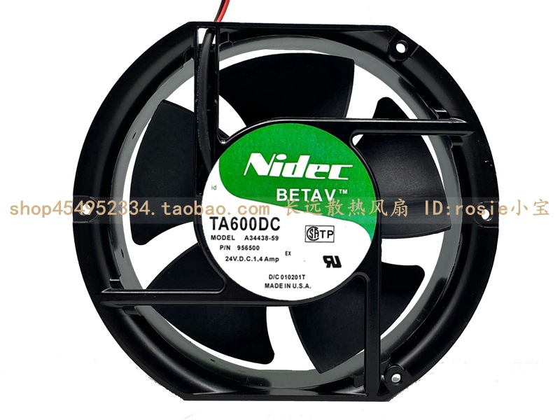 全新Nidec尼迪克TA600DC A34438-59 EX DC24V 1.4Amp UPS电源风扇