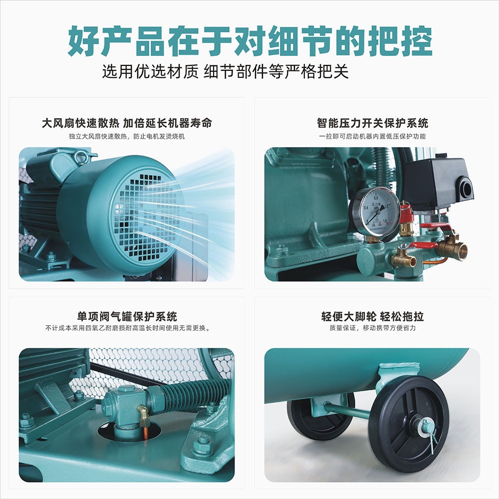 Belt-Type Industrial Air Compressor for Painting, High-Pressure Air Compressor, 220V Large and Small Air Pump, 380V Auto Repair