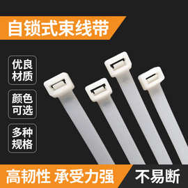 尼龙扎带3*300 黑色白色扎带 塑料自锁式束线带 整理捆绑扎带
