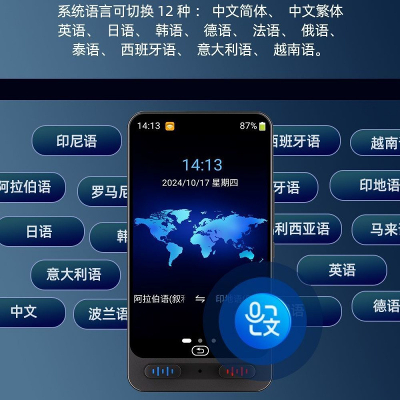スマートオフライン翻訳機、旅行用、リアルタイム多言語英語音声、写真撮影、同時翻訳、スマート翻訳|undefined