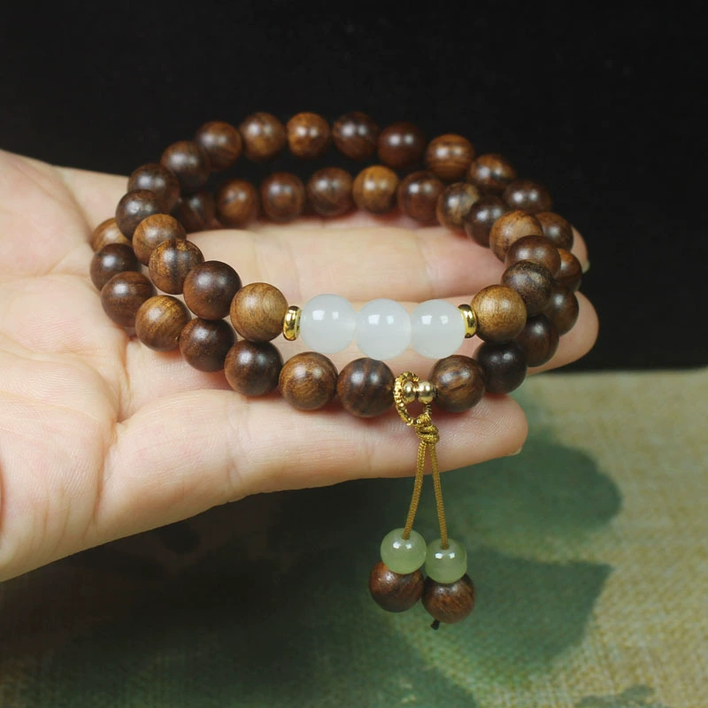 Wooden Rosary Beads, 108 Beads Black Rosewood Bracelet, 6/8/10 mm Meditation Mala