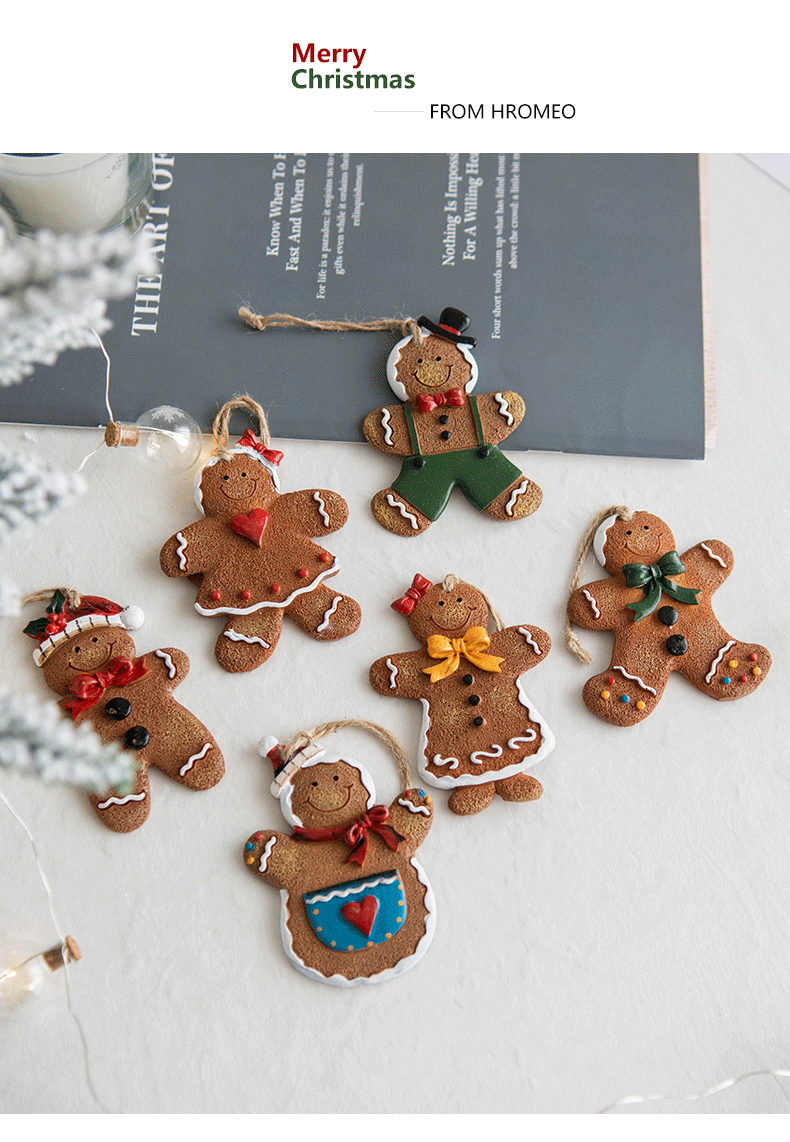 Christmas Cute Gingerbread Resin Party Hanging Ornaments 1 Piece display picture 1