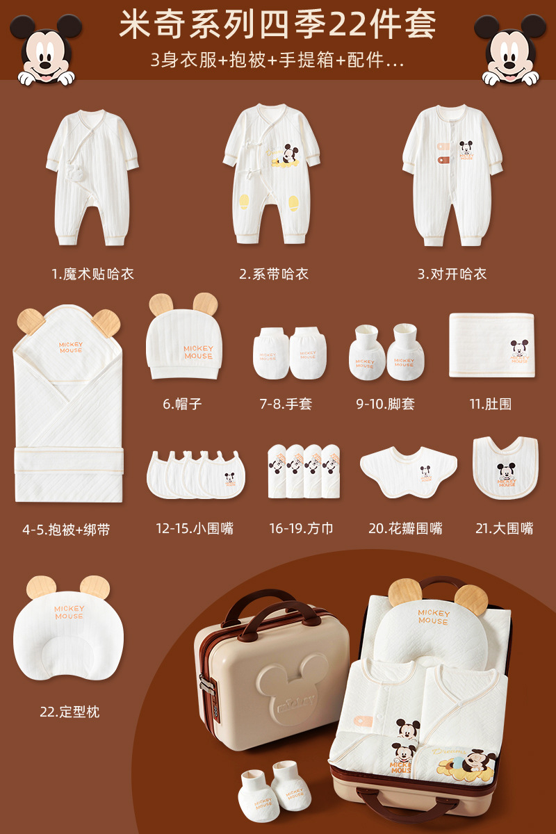 ディズニー ベビー服ギフトボックスセット 赤ちゃん 秋冬用品 新生児 満月 高級 会いの贈り物