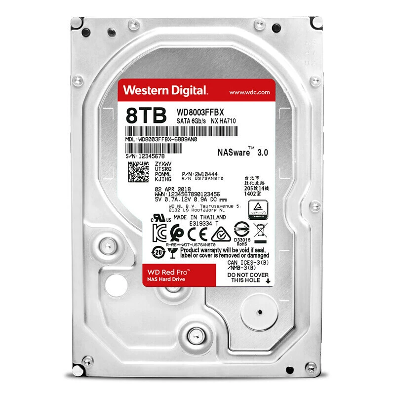 Жесткий диск для сетевого хранилища Western Digital (WD) Red PRO 2/4/6/8/10/16/18/20/22 ТБ