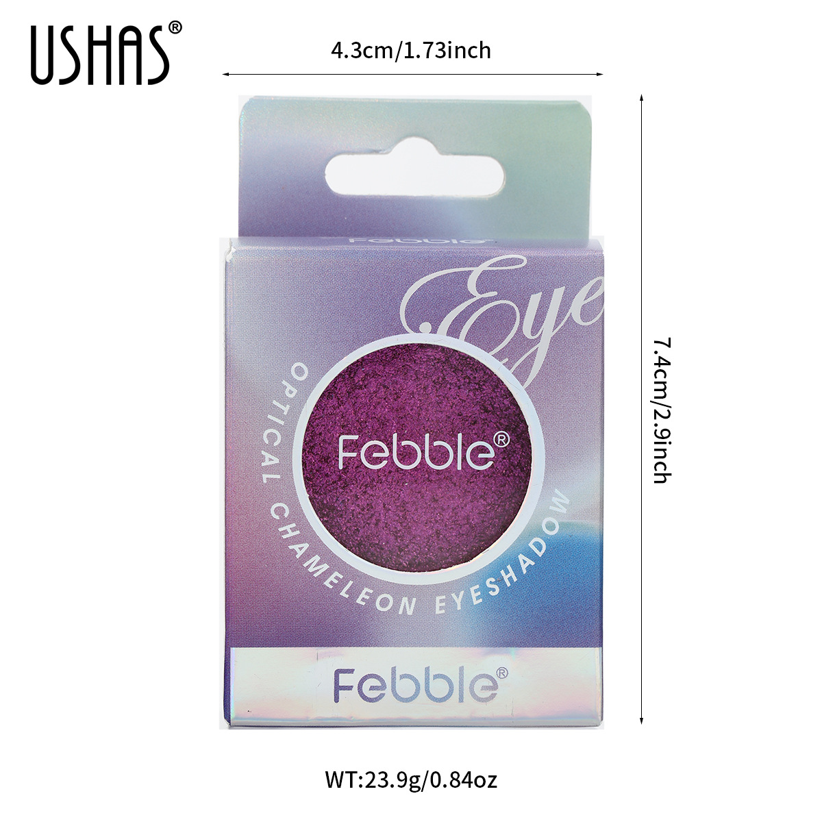 Spot transfronterizo de USHAS paleta de sombras de ojos explosiva multicolor fino destello ligero decoloración impermeable, resistente al sudor, anti-maquillaje ES4214