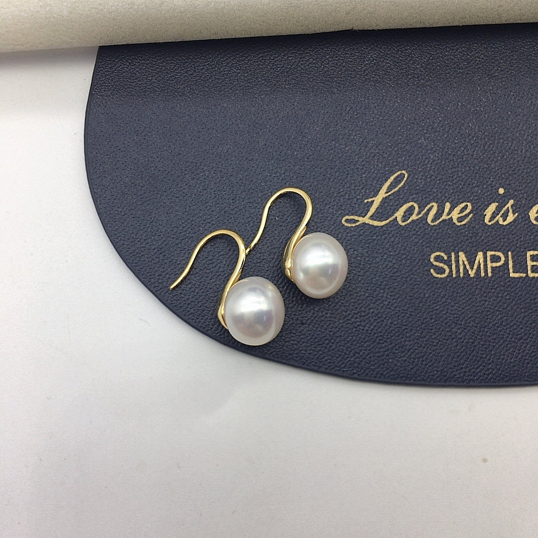 23g Weight 925 Sterling Silver Ear Needle Material Ear hook Classification 1 Pair Quantity Daily Occasion Freshwater Pearl Material Geometric Pattern Women's Gender Simple Style Style 1 Pair Freshwater Pearl Freshwater Pearl Earrings Geometric Ear Hook 11