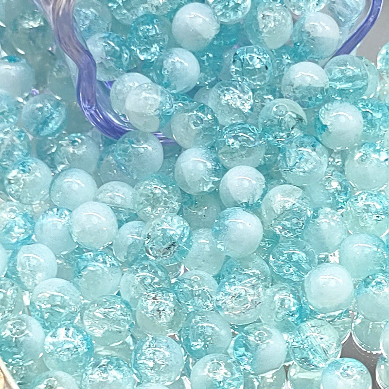 10mm nuevo semi-blanco cuentas de palomitas de maíz de color esmalte de vidrio de alta Blanco roto estalló cuentas sueltas pulsera collar de cuentas de la joyería Accesorios