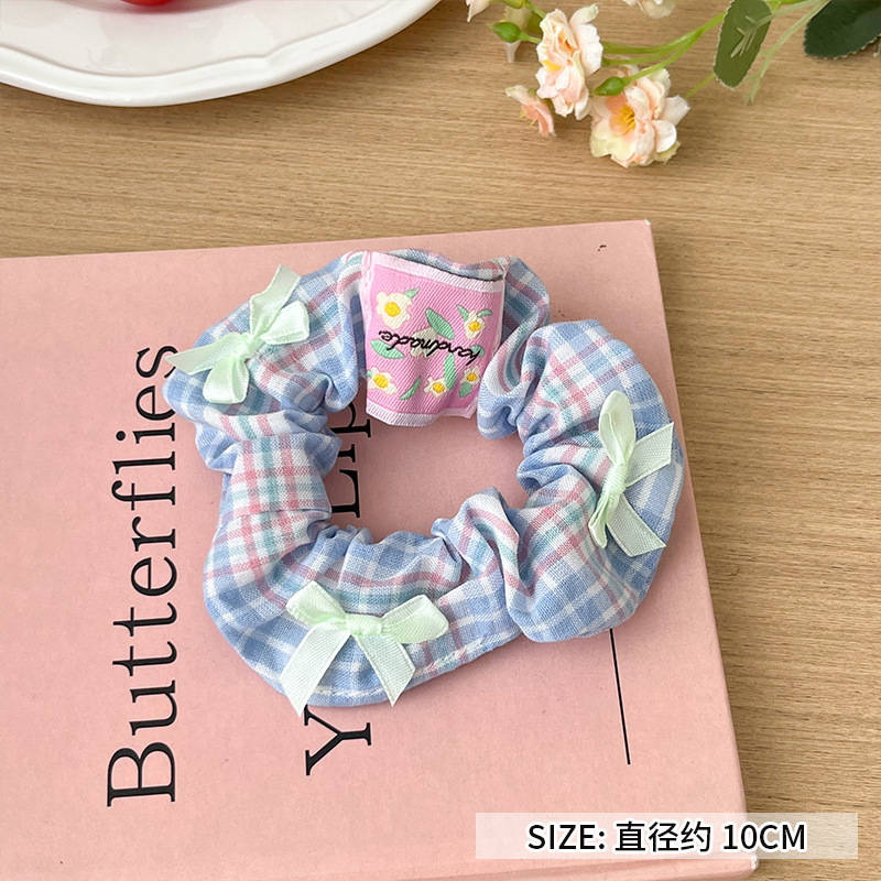 赵露思同款蕾丝发圈丸子头发绳高级感大肠发圈绑头发头花发饰批发|undefined