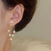 Advanced small design earrings from pearl, high-quality style, double wear, internet celebrity, light luxury style
