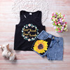 2020 black new pattern CUHK suit T-shirts Sleeveless fashion printing Foreign trade models Children's clothing A summer Clearance