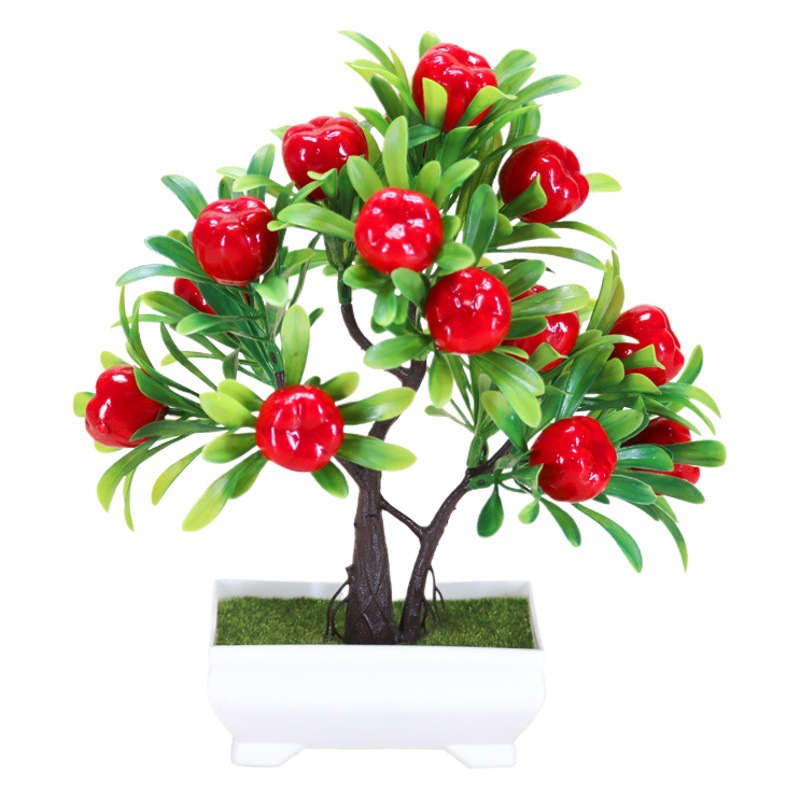 Fábrica al por mayor simulación creativa en maceta interior decoración del hogar artificial verde bonsai sala de estar dormitorio decoración adornos