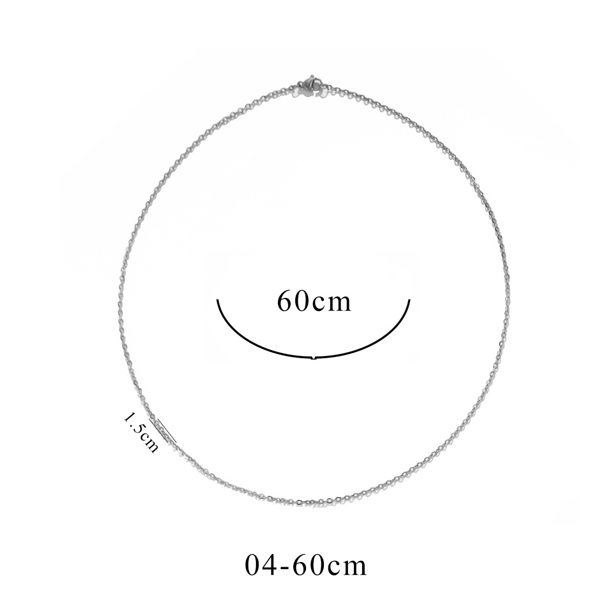 Collar de cadena multicolor de acero inoxidable simple estilo básico O cadena accesorios de joyería cadena clavícula DIY cadena al por mayor