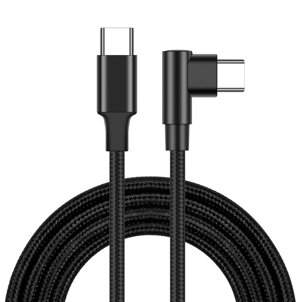 60W 90 Degree Elbow USB Type C to USB C Cable For Samsung Xiaomi Redmi Huawei Macbook Fast Quick Charger Cord PD Type-c Cable mobile phone cables