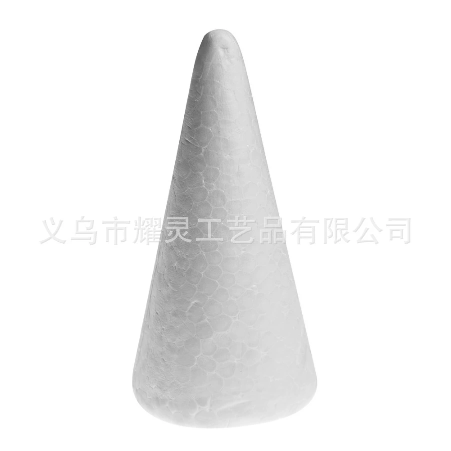 Поставщик из Yiwu Полилон пена конус белый пустой 6см-50см Рождество DIY раннее образование живопись украшение