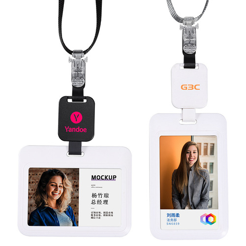Card holder creative work badge personalized lanyard badge card holder transparent card holder employee student ID card business card holder silicone