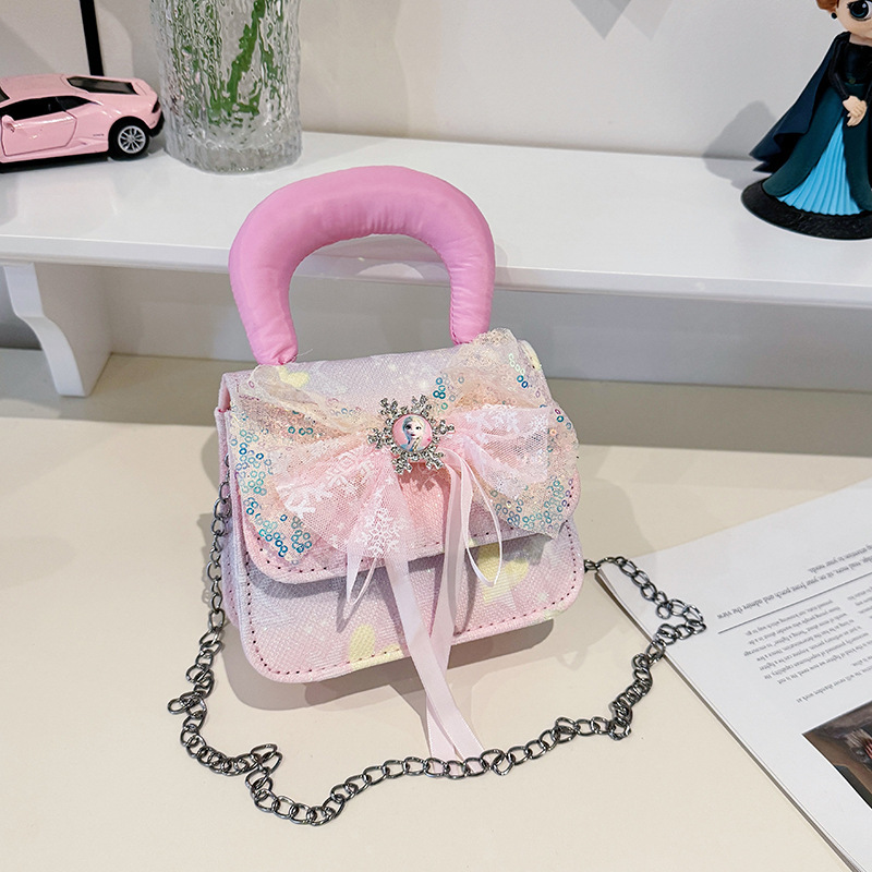 Bolso de niñas regalo de Año Nuevo bolso de hombro para niños 2025, nuevo estilo princesa bolso de mano extranjero gradiente versátil bolso de mochila