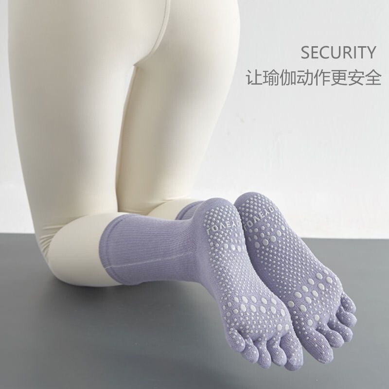 ヨガの靴下のプラティの運動の滑り止めの床の圧力は防音して衝撃を吸収します。|undefined