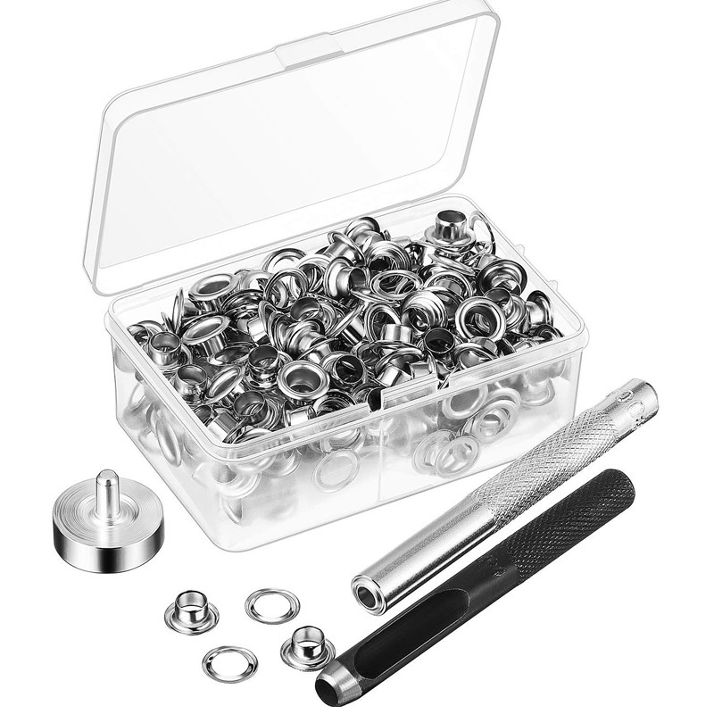 跨境 多种规格  尺寸全   白呖色 鞋服孔 圆形金属钮扣