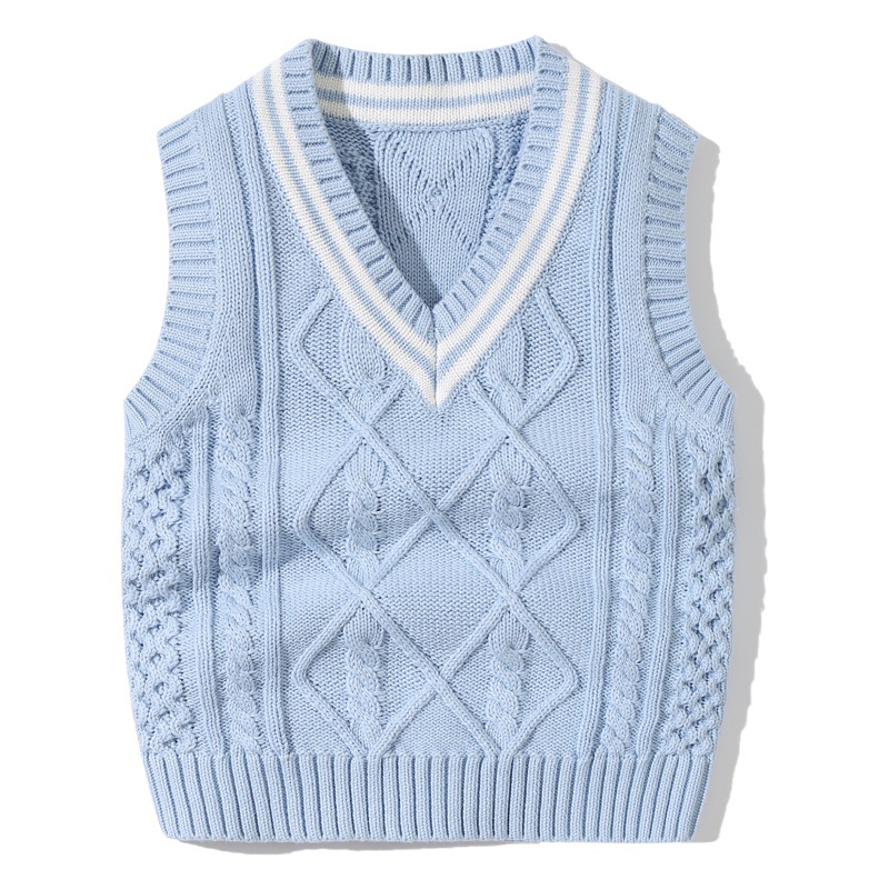 Chaleco de punto transfronterizo para bebés Otoño e Invierno chaleco de lana cálido infantil todo partido abrigo de estilo occidental suéter para niños