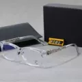 Clear with Silver Logo