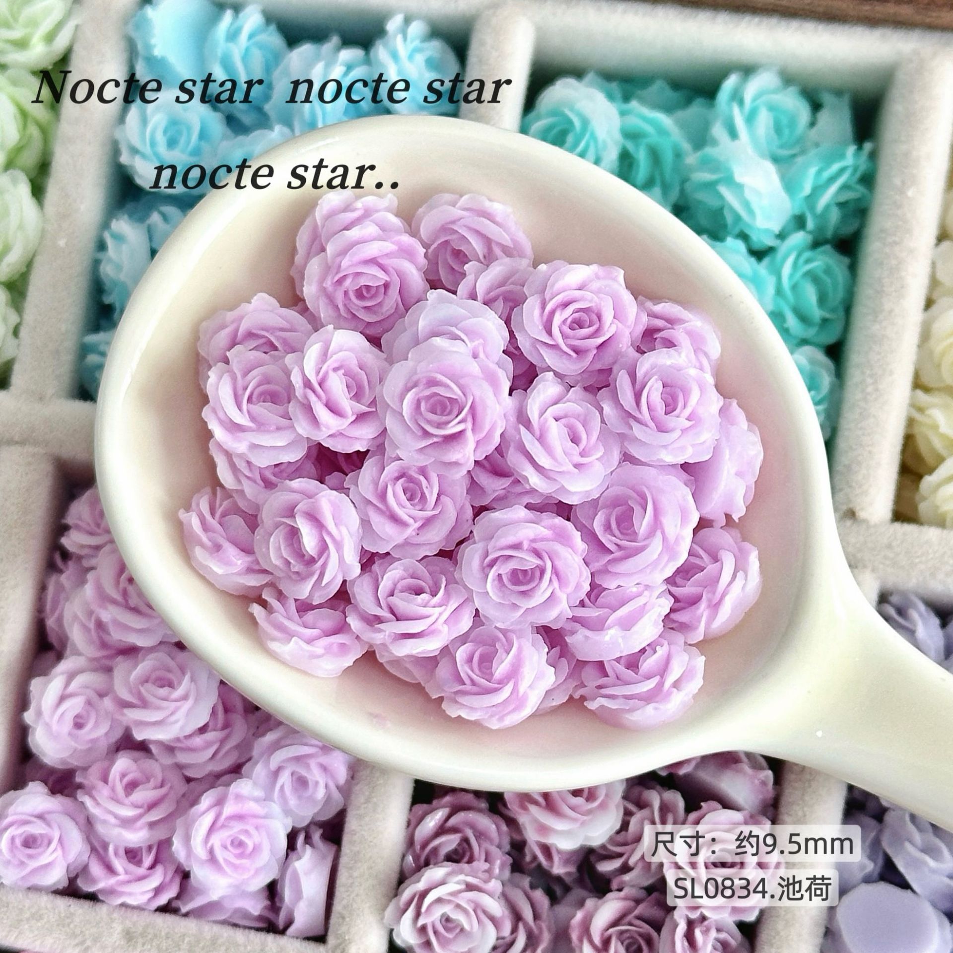 キャンディーカラーの多用途樹脂造花手作り diy 花ビーズアクセサリー材料ハンドブレスレットルースビーズブレスレットアクセサリー