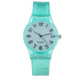 透明手表新款时尚儿童硅胶男女手表中小学生礼品表果冻硅胶手表11