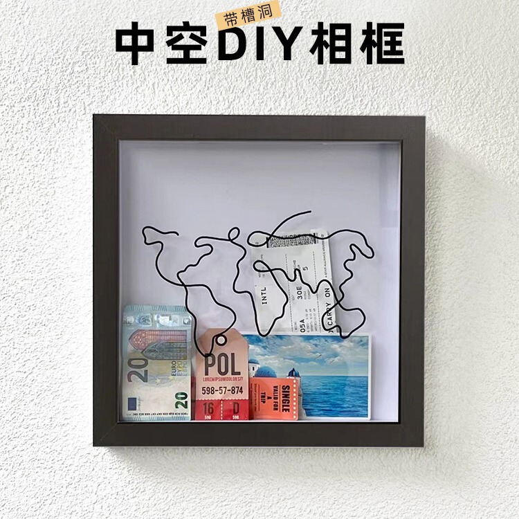 Cross-border Explosions Commemorative Photo Frame Ticket Storage Box Movie Ticket Box Square Deposit Map Box Travel Storage Photo Frame