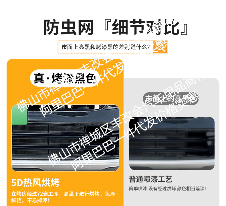 Suitable for Hongqi HS5, integrated welded car anti-insect net, front grille special modification decorative strip accessories