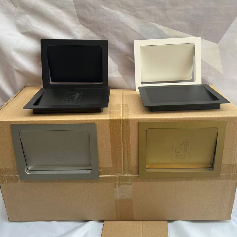 304 cabinet door side push cover embedded side opening cover built-in trash can toilet side spring cover