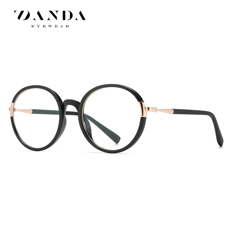 TJ881 marco redondo retro anti-azul gafas de luz de moda de las mujeres gafas lisas de alta calidad Internet celebridad mismo marco de gafas de miopía