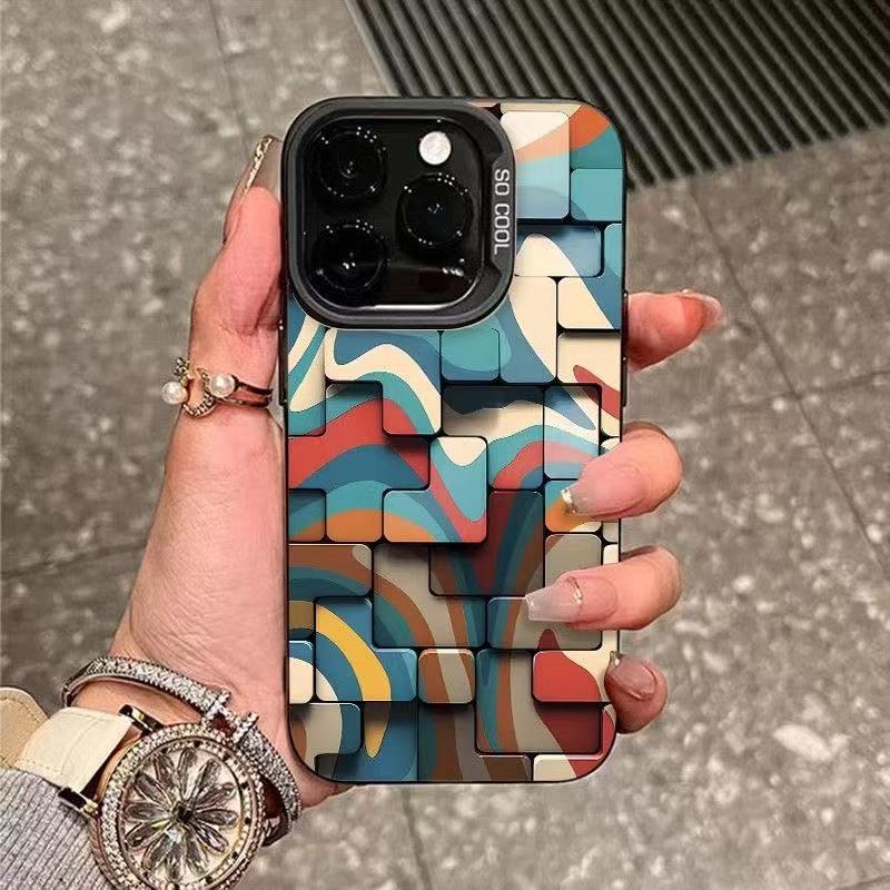 Nuevo cuadrado para iPhone 16 funda para teléfono móvil Apple 15promax/14 personalidad 13pro12 Europa y América 11xr