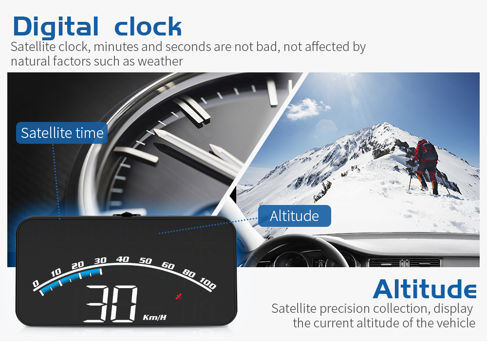 Cross-border car HUD universal head-up display, Beidou GPS speedometer, intelligent high-definition head-up display