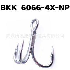 バルク BKK ブラック キングコング 3 フック マット錫コーティング 6066-4X-NP ルヤ フィッシュ フック 4 回強化 BT663