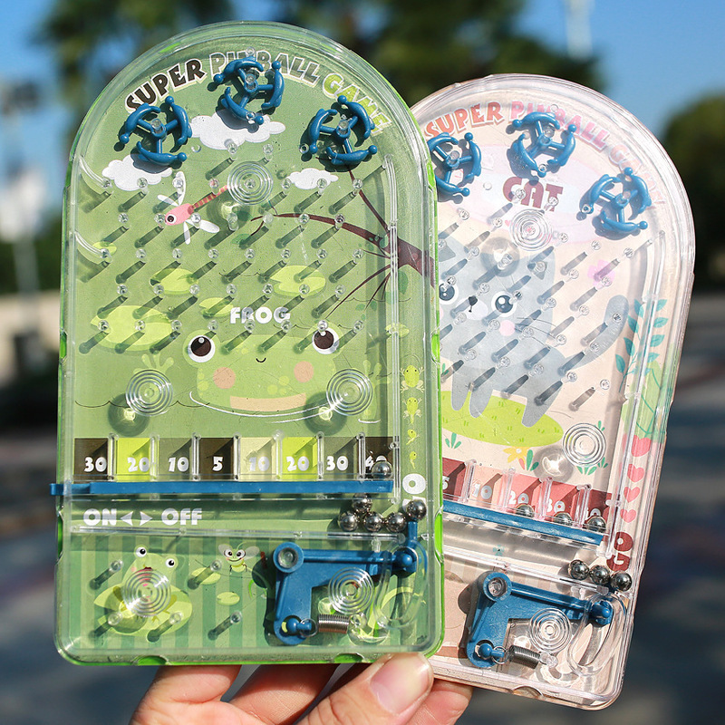 Children's Handheld Marbles Maze Game Machine Toy Three-dimensional Frog Pinball Machine Pinball Disc Toy Stall Toy