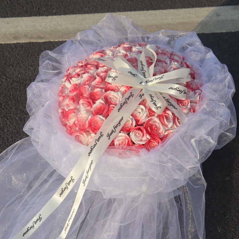 199 個の永遠のバラの花束バレンタインデーのギフト大きな束の石鹸クラッシュアイスブルーローズバレンタインデーのギフト|undefined