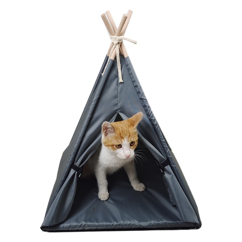 Tienda de mascotas impermeable recubierto de plata Oxford tela extraíble y lavable Teddy Bear Cat Dog suministros para mascotas de tamaño pequeño y mediano