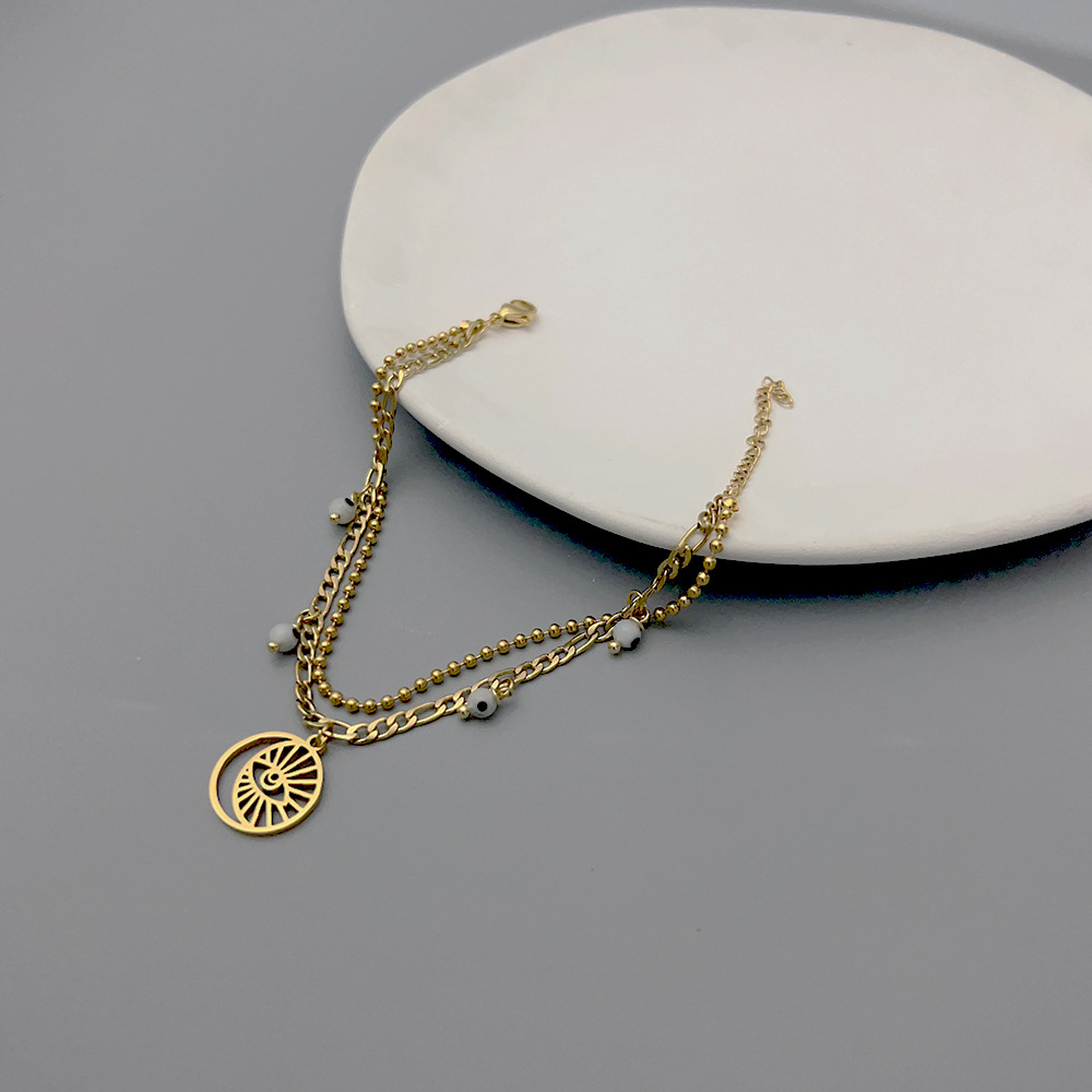 Fashion Devilu0027S Eye Stainless Steel Plating Hollow Out Bracelets 1 Piece