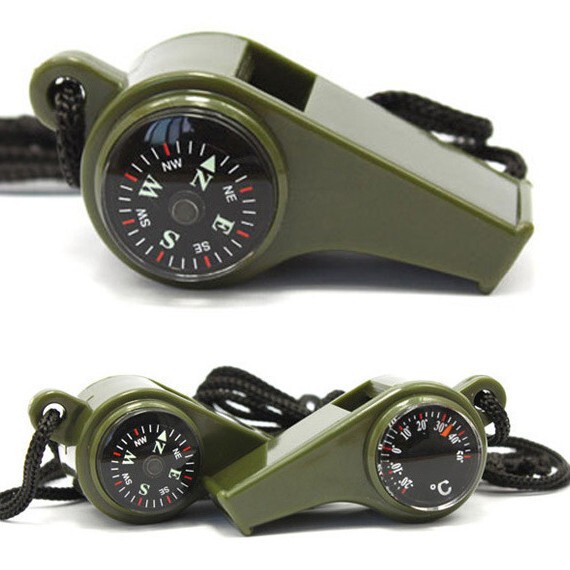Outdoor multi-function three-in-one whistle life-saving whistle with compass thermometer competition referee whistle Outdoor multi-function three-in-one whistle life-saving whistle with compass thermometer competition referee whistle