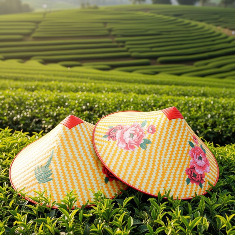 Sun Protection Hat, Large Brimmed Farmer's Hat, Anti-Uv Plastic Hat for Farmers, Tea Picking, Fishing, and Gardening