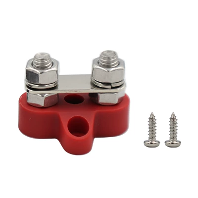 Power supply, ignition system accessories: Terminal Connection Post M6/M8 - red-double-stud-with-gasket-m8