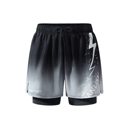Men's fake two-piece double-layer quick-drying swimming trunks large size breathable anti-embarrassing swimming trunks new loose swimming trunks