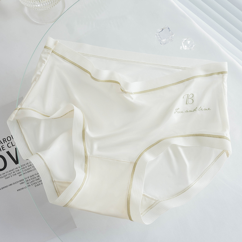 Ropa interior de las mujeres verano fino transpirable puro algodón antibacteriano sexy Girl Briefs Mediados cintura más tamaño ropa interior sin costuras mujeres