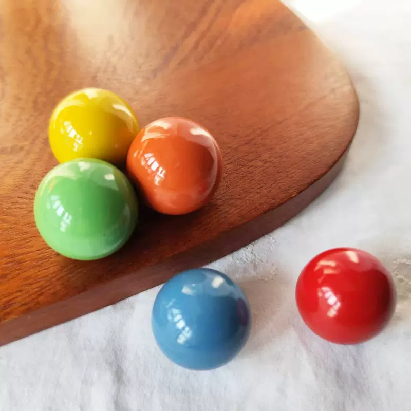 ABS塑料简约圆球型拉手 彩色家居把手多色抽屉橱柜衣柜门单孔拉手