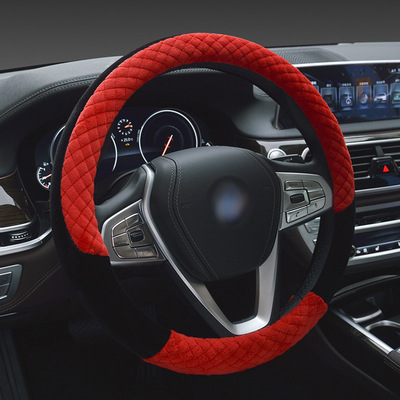 winter Selling Plush Steering wheel cover automobile Steering wheel Sew handle grip Automotive interior products On behalf of