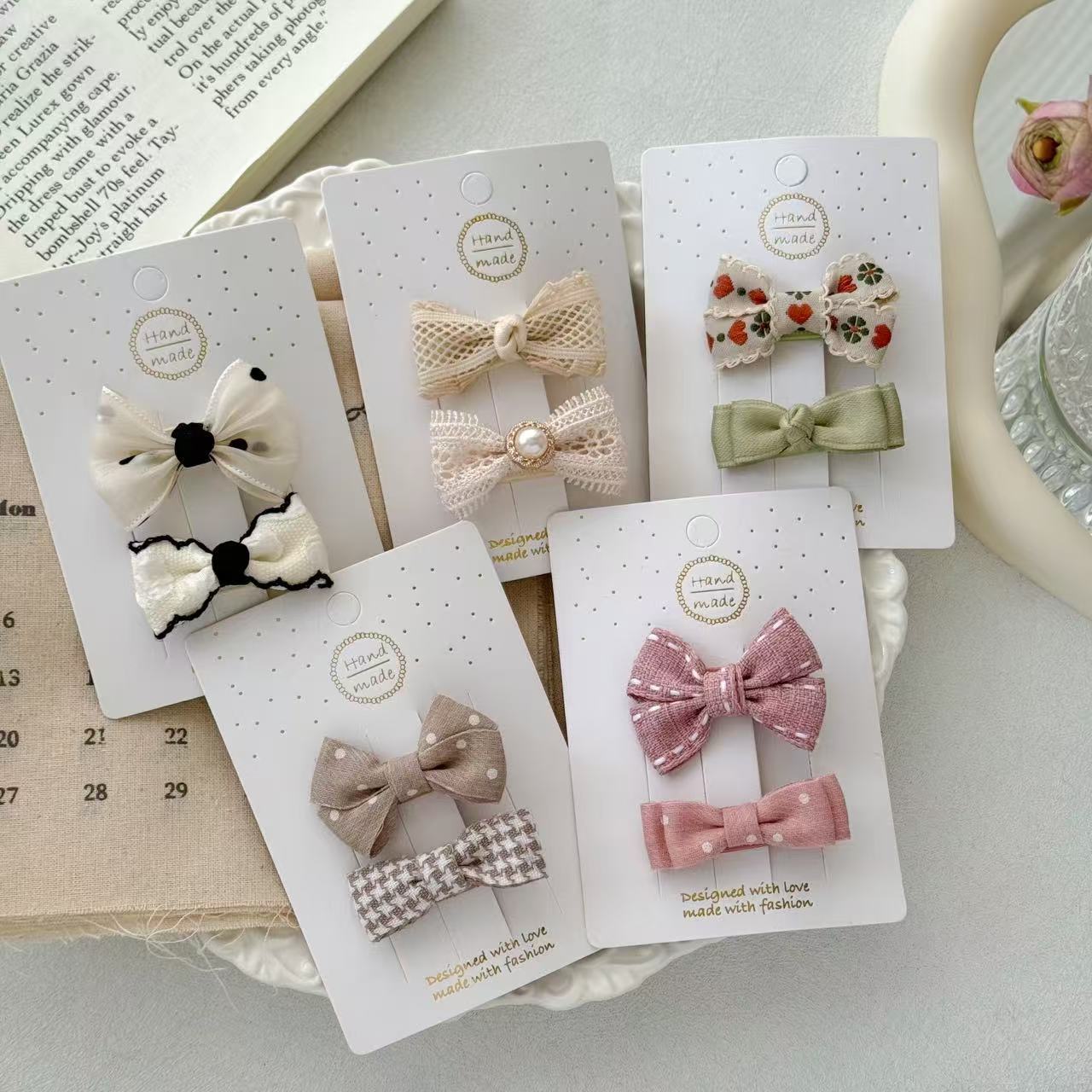 Factory wholesale foreign trade cross-border Amazon children's hair accessories bow simple clip baby hairpin flower new