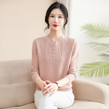 中老年女装新款风针织毛衣时尚宽松长袖针织衫提花休闲妈妈上衣,女装针织衫/毛衣,妃慕昵服饰,