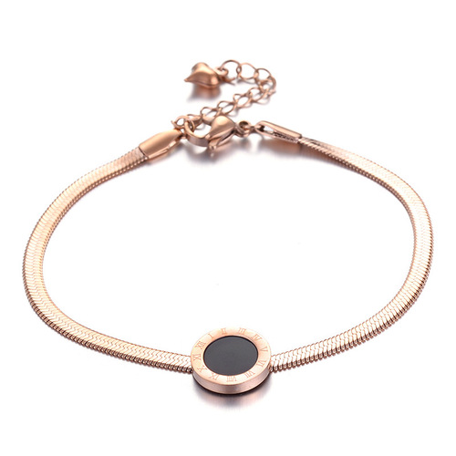 Korean fashion versatile temperament Roman numeral bracelet women's niche design ins light luxury high-end accessories summer