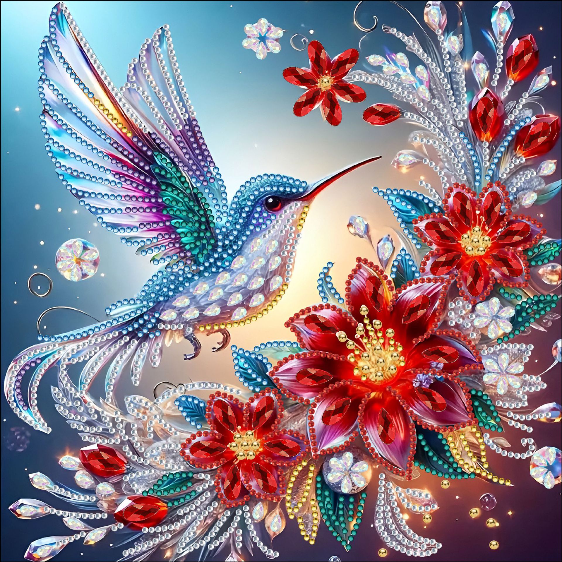 Pintura de Diamantes 5D con Forma Irregular de Princesa de Fantasía, Pintura de Diamantes DIY, Pintura de Diamantes con Puntos de Cristal, 30×30