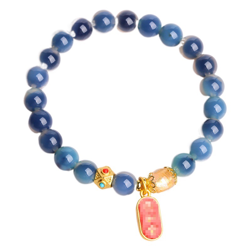 Tiktok Pequeño Libro Rojo popular original Mitad de azúcar glaseado pulsera azúcar corazón hoja de oro ley antigua esmalte madre Corazón Sutra pulsera