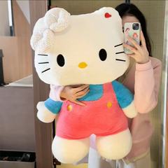 新款KT猫公仔凯蒂猫毛绒玩具床上搂睡抱枕创意玩偶生日礼物送女生